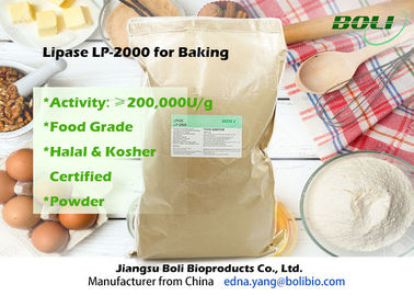 الغذاء الصف مسحوق ليباز انزيم لب-2000 كفاءة عالية ل مخبز 200000 u / g