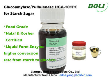الغذاء الصف بولولاناز إنزيم 1400B U / ml ، Glucoamylase100،000U / ml HGA-101PC لنشا السكر شكل سائل