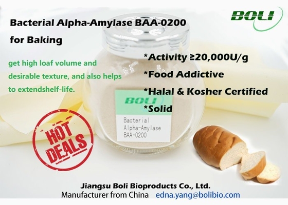 إنزيمات ألفا أميليز البكتيرية BAA - 0200 للخبز 20000 U / G مسحوق