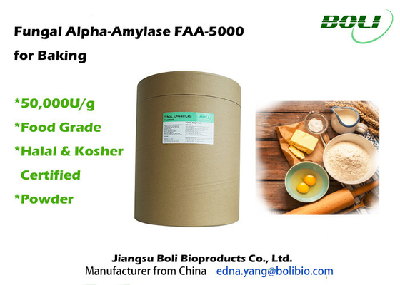 الفطرية Alpha-Amylase FAA-5000 للخبز 50،000U / g مسحوق Alpha Amylase