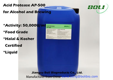 Liquid Acid Protease AP -500 For Aclohol Brewing Enzymes 50000 U / Ml